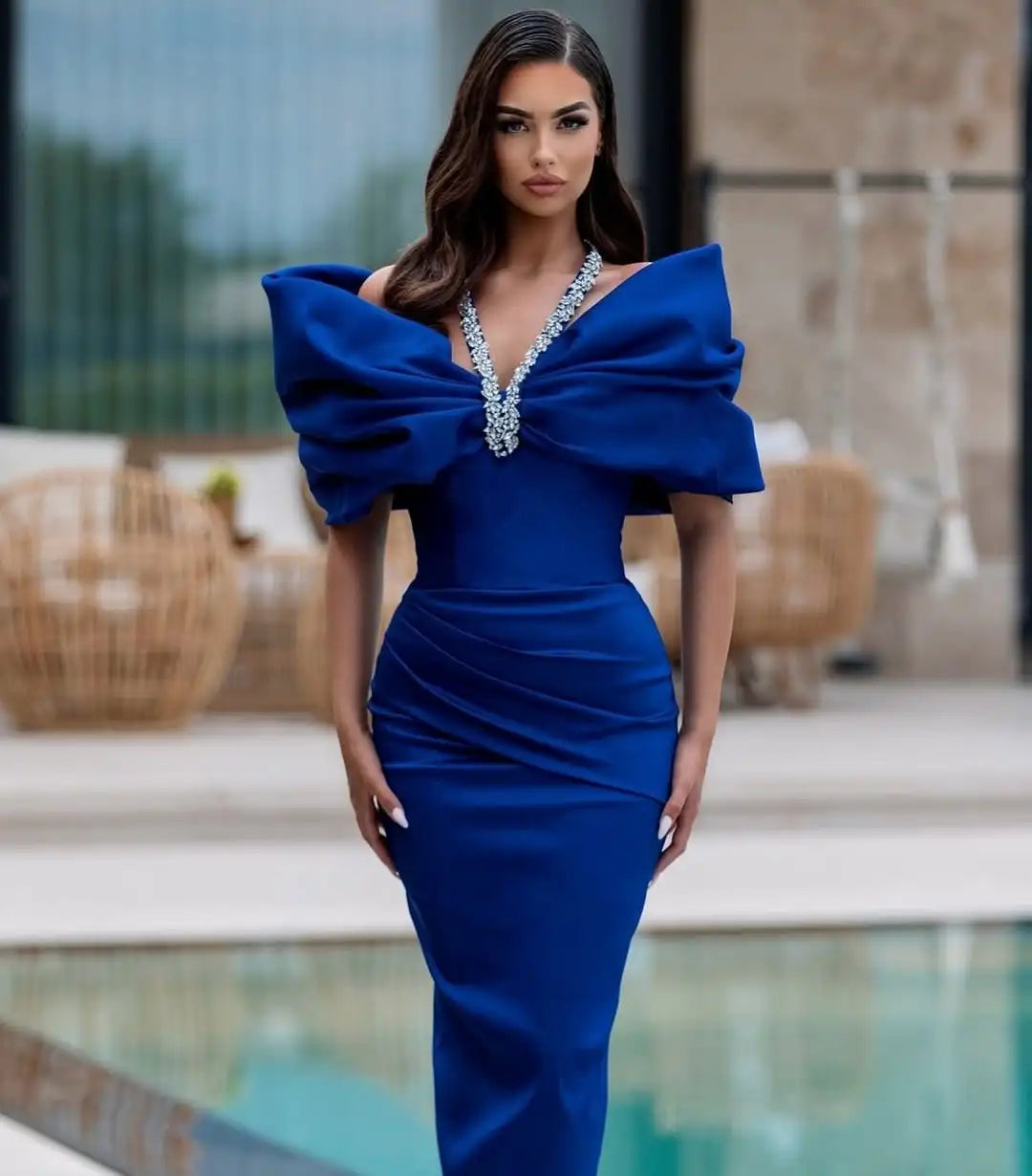 Women's Off Shoulder Bodycon Bandage Dress - Stretchy Clubwear For Parties & Nights Out - View #12