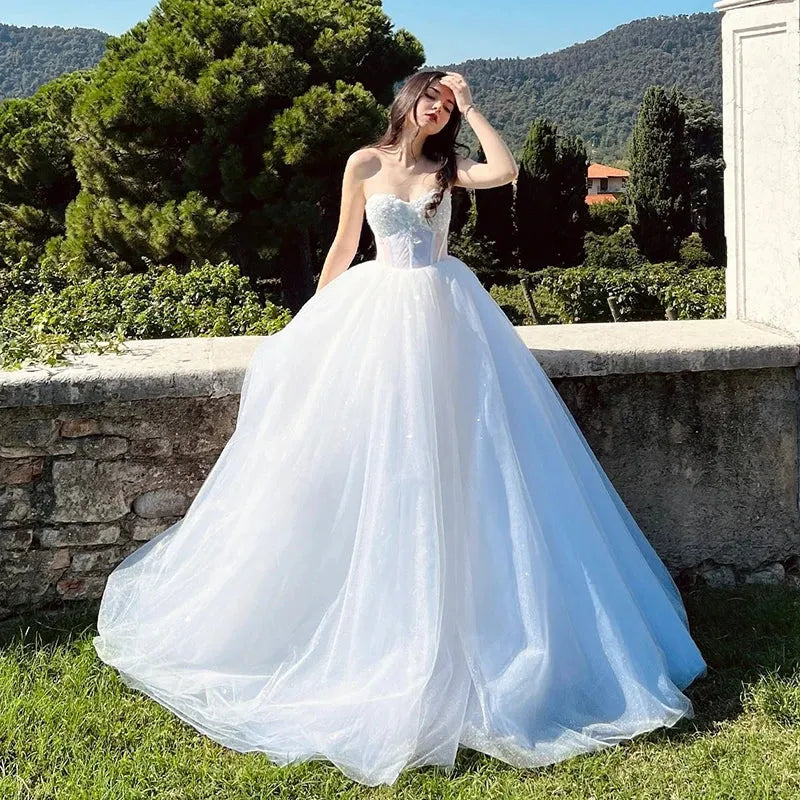 Bridal Gowns Tiendas De Vestidos En Estados Unidos Vestidos De Novia De Lujo Con Hombros Descubiertos, Escote En V, Satén