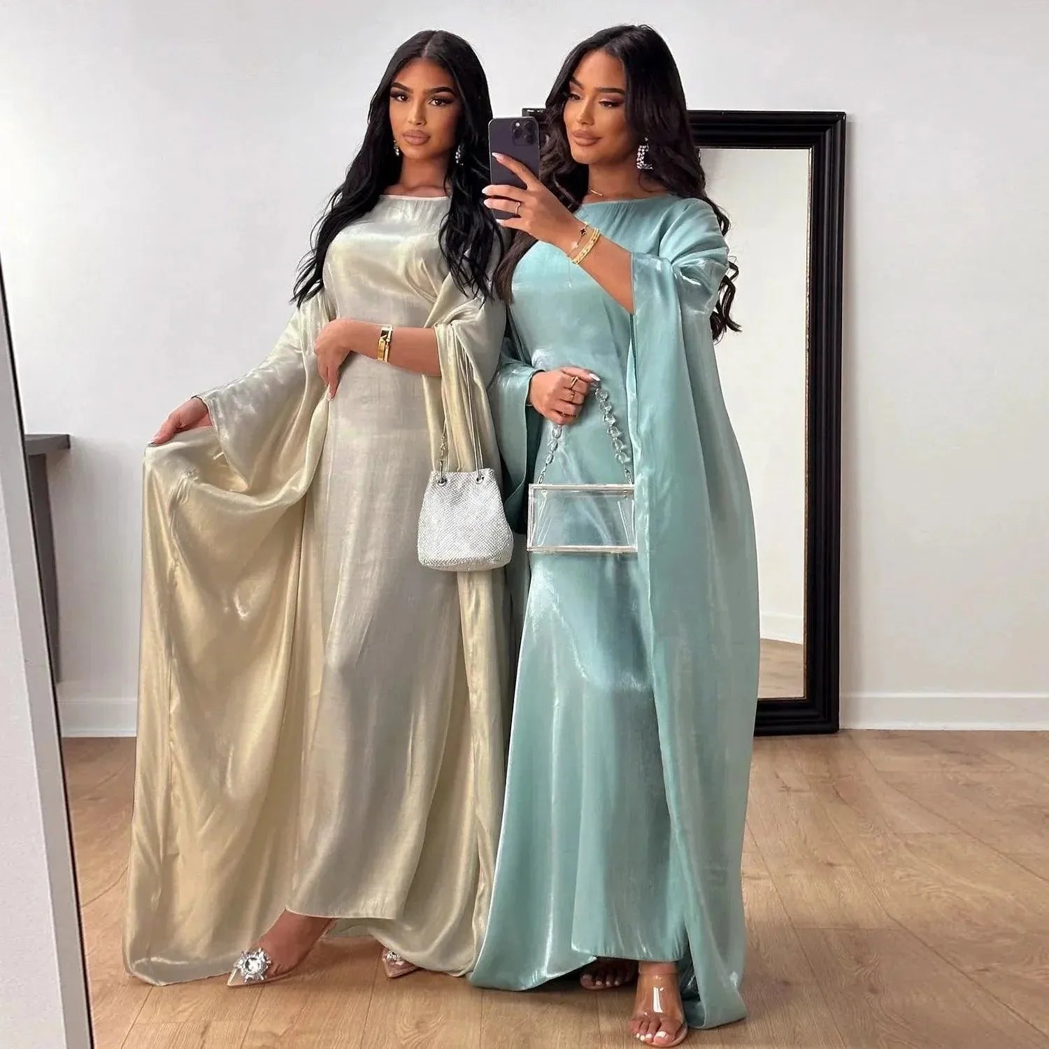 Abaya Femme Ramadan Brillant Dubaï Robe Musulmane Femme