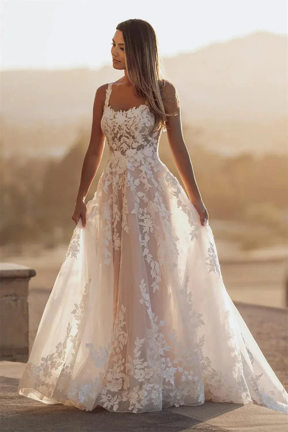 Chiffon With Train A Line Lace es For Bride Applique Bridal Dresses Long Wedding Dress Chiffon With Train A Line Lace es For Bride Applique Bridal Dresses Long Wedding Dress