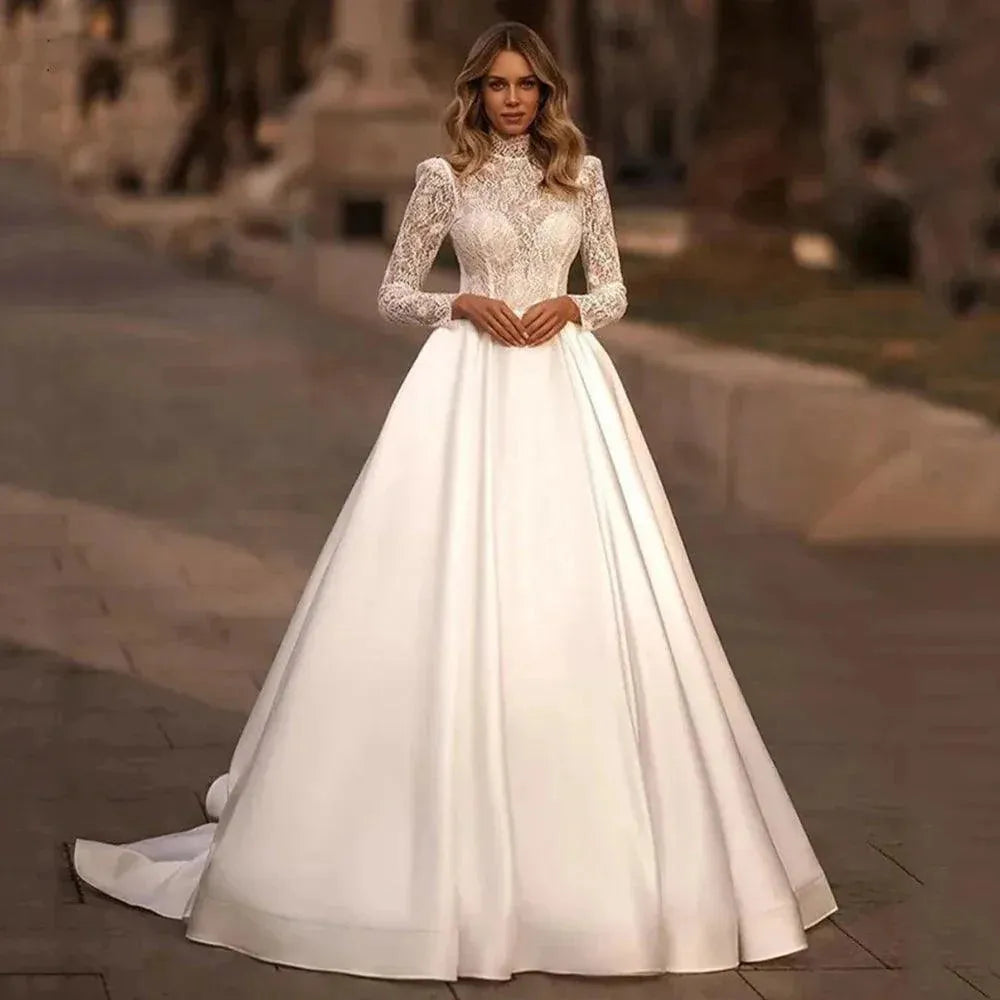 Vestidos de novia de lujo con ilusión, vestidos de novia sencillos