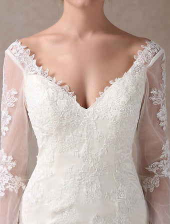 Abito da sposa corto in raso avorio moderno principessa vestido de novi sirened abiti da sposa con maniche da sposa in raso