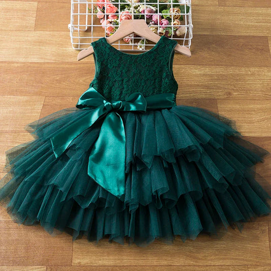 2-6 Yrs Lace Christmas Dresses for Baby Girls Cute Kids Princess Party Ball Gown Children Birthday Wedding Evening Prom Dress Sarah Houston