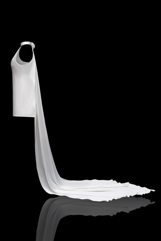 Elegante abito da sposa con una spalla con una spalcale elegante moderna manica raso semplice sirena in tribunale da sposa abito da sposa Princess Vestido de nolia