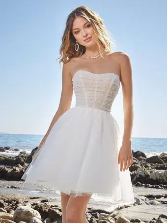 Abito da sposa civile scollo a cuore scollo decorato abiti da sposa moderni moderni a fila di raso maniche per treno da sposa abito da sposa Princess White Vestido de novi Sermaid satinata