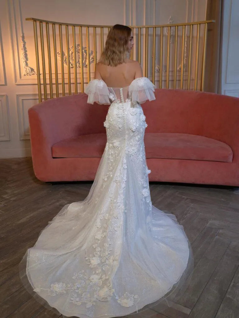 Charming Wedding Dresses Sexy Strapless Backless Bridal Gowns Off The Shoulder Sheath Mermaid Floor Length Vestidos De Novia Mermaid