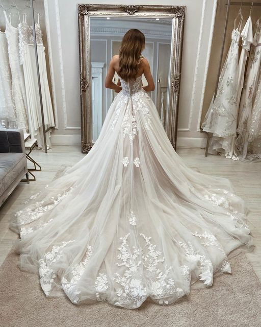 Vestidos de novia de encaje con escote corazón, princesa, sin mangas, apliques, elegante vestido largo de novia 2022, vestidos de novia de fiesta estilo bohemio 