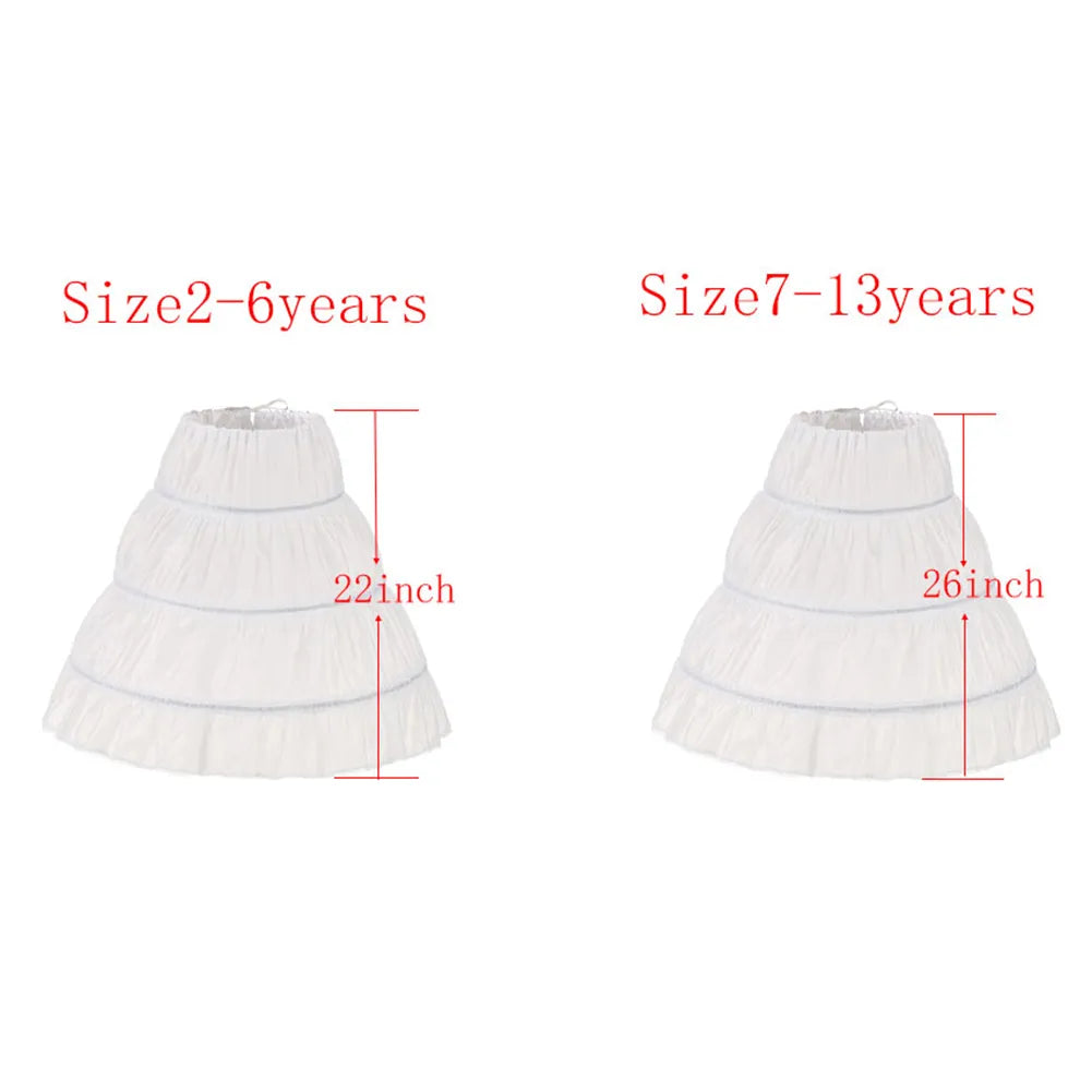 3 Hoops Cancan Children Flower Girl Petticoat Crinoline Underskirt Wedding Accessories For Flower Girl Dress Sarah Houston