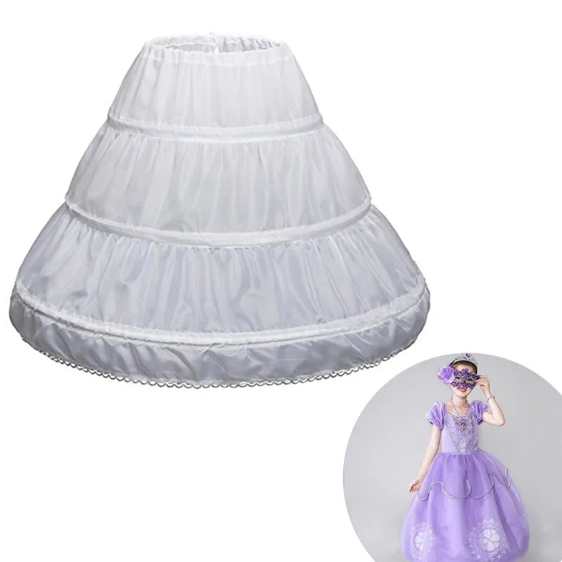 3 Hoops Cancan Children Flower Girl Petticoat Crinoline Underskirt Wedding Accessories For Flower Girl Dress Sarah Houston