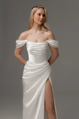 Abito da sposa con cinturini staccabili sirena vestido de novi ratin Princess Court Train Dress Abito da sposa Bow Simple