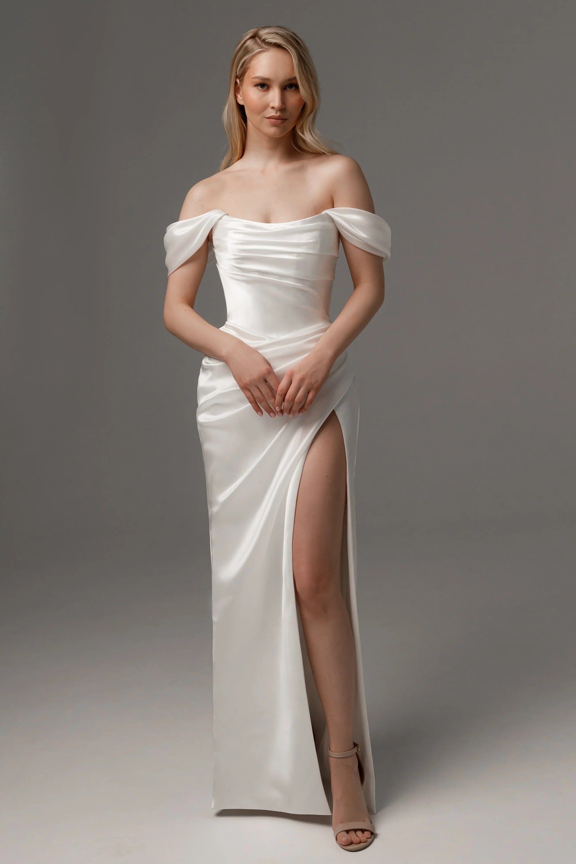 Abito da sposa con cinturini staccabili sirena vestido de novi ratin Princess Court Train Dress Abito da sposa Bow Simple