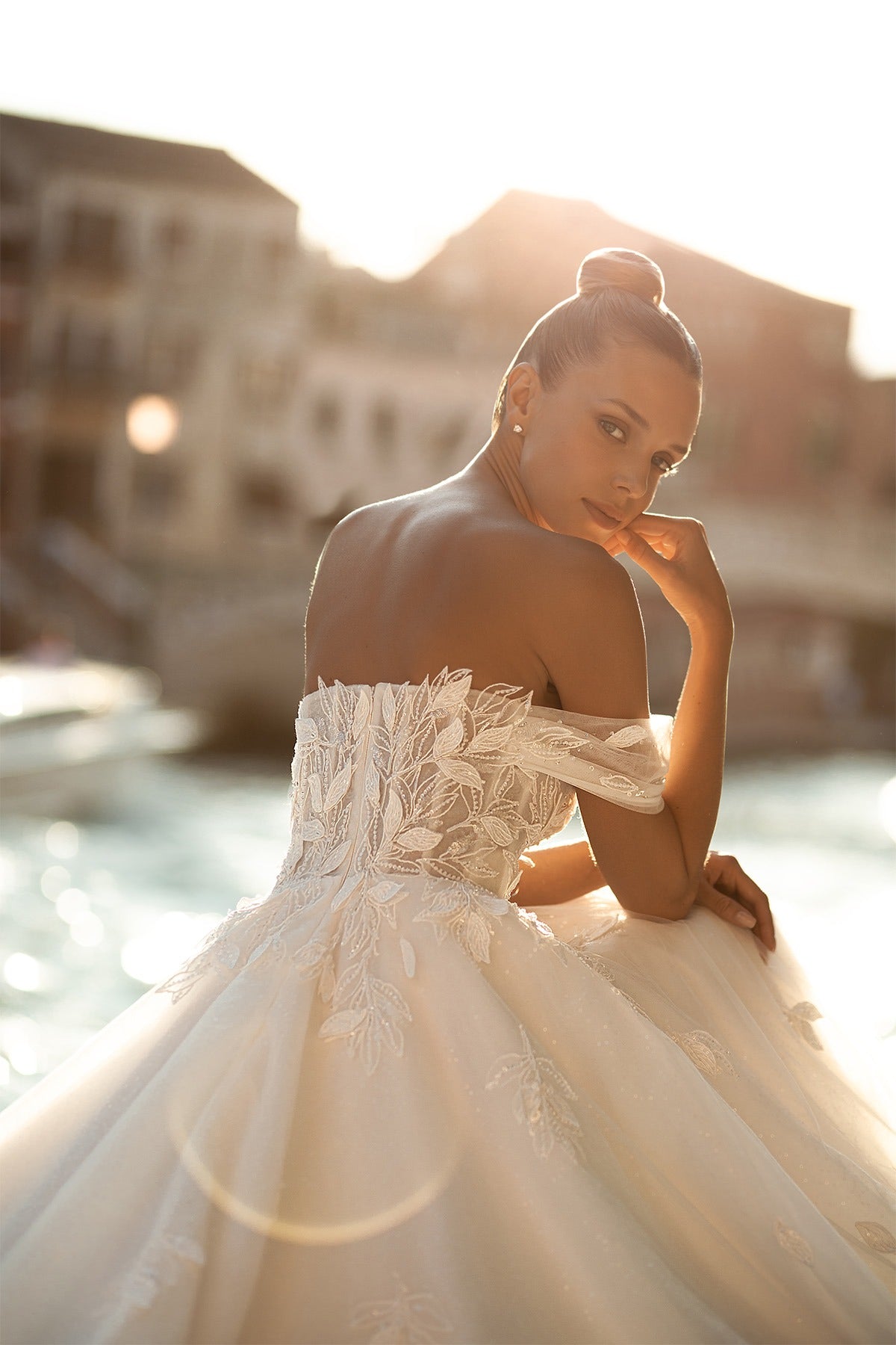 Abito da sposa sirena in pizzo innamorato moderno principessa vestido de novi abito da brow brow treno in raso