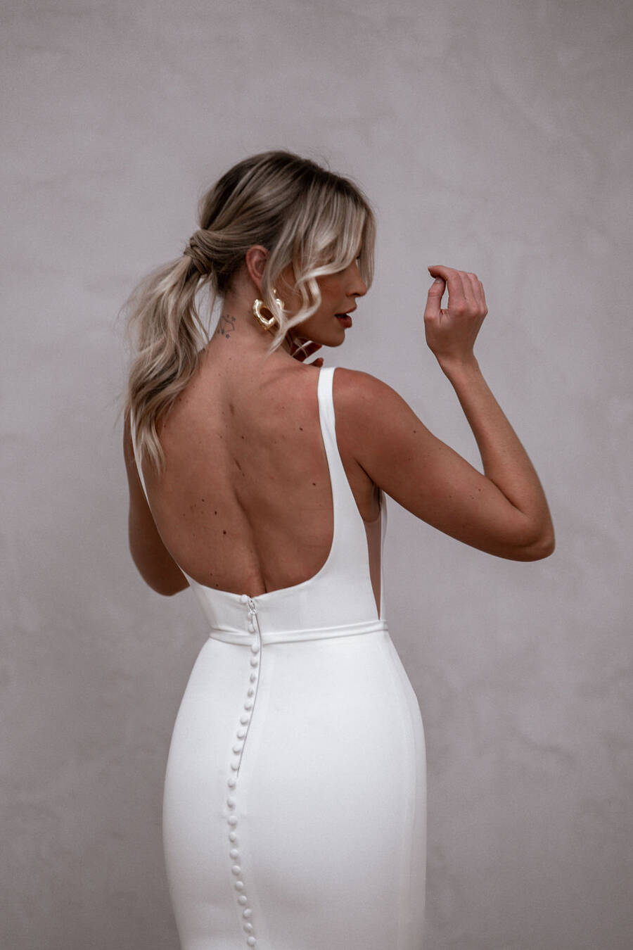 Sexy afneembare lange trein vierkante kraag trouwjurken elegante backless satijnen zeemeermin bruidsjurken vestidos de novia