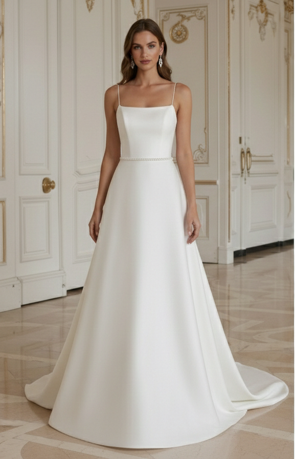 A-Line Wedding Dress For Intimate Elopement Bridal