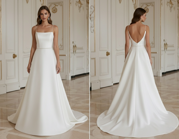 A-Linien Hochzeitskleid für intime Flitterwochen Brautkleid