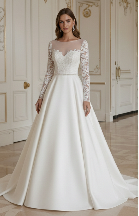 A-linje Brudklänning Tidlös Elegant Brudklänning