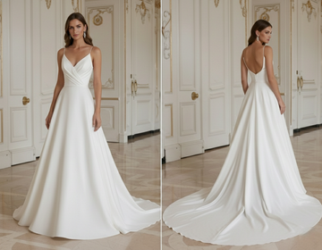 A-Line Wedding Dress With Soft Flowing Train