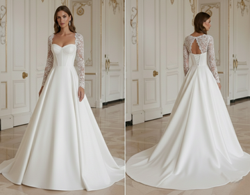 A-Line Wedding Dress With Structured Corset Bodice
