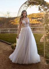 Un abito a linea A leggero in tulle morbido e paillettes scintillanti abiti da sposa con papi raso da sposa da sposa treno di campo moderno sirena principessa satinata vestido de noni