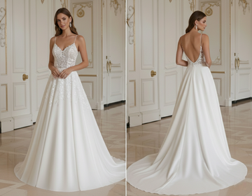 Vestido de Noiva Linha A Acessível Elegante Orçamento Nupcial
