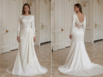 Vestido de novia de satén asequible Presupuesto nupcial