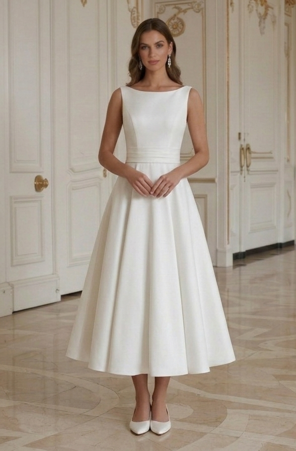 Vestido de Novia Corto Asequible Nupcial Económico