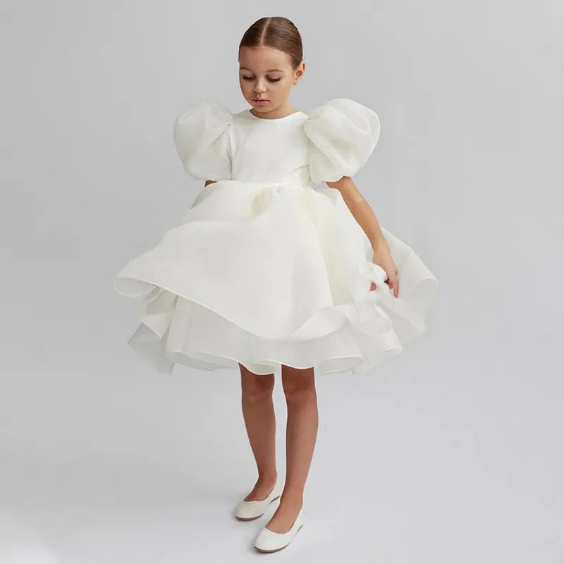 Baby Girl Flower Dress Kids Bridemaid Wedding Dresses For Children White Ball Gowns Girls Boutique Party Wear Elegant Frocks Sarah Houston