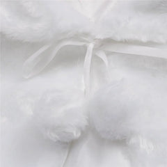 Baby Girl Princess White Coats Kids Faux Fur Warm Short Jacket for Wedding Dress Party Formal Girls Bolero Toddler Girl Outwear Sarah Houston