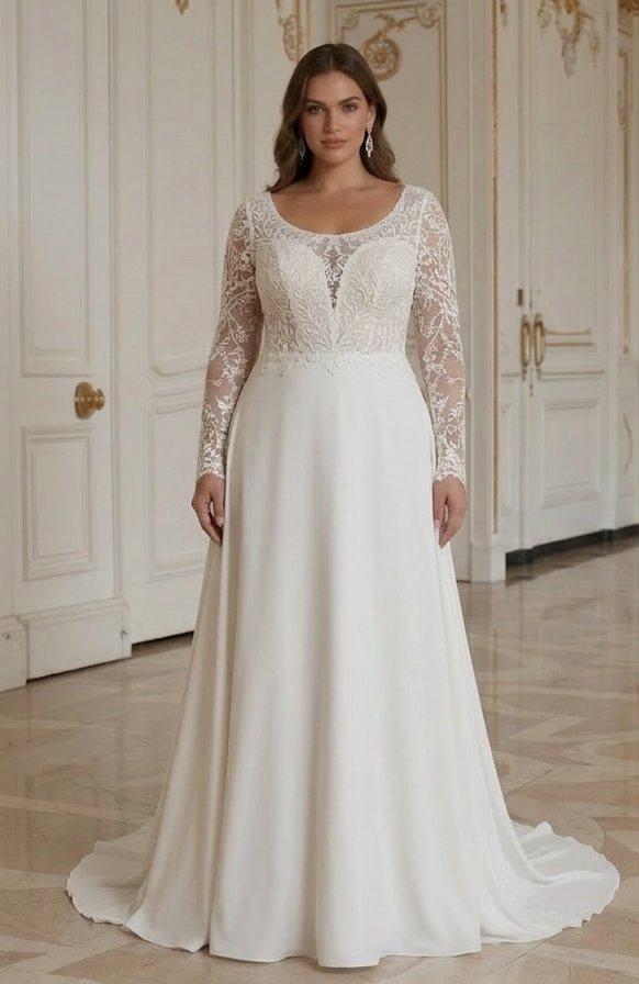Rochie de mireasă pentru plajă pentru mireasă cu forme Croială elegantă