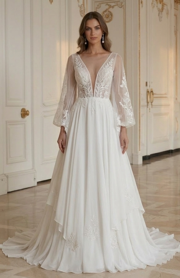 Rochie de mireasă pentru plajă pentru nuntă elegantă pe plajă