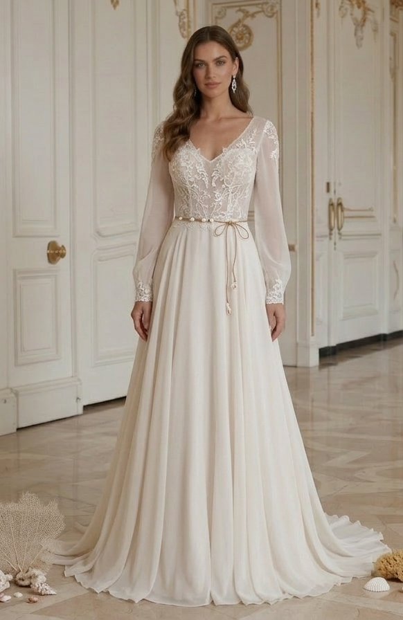 Rochie de mireasă pentru plajă pentru nuntă intimă pe plajă