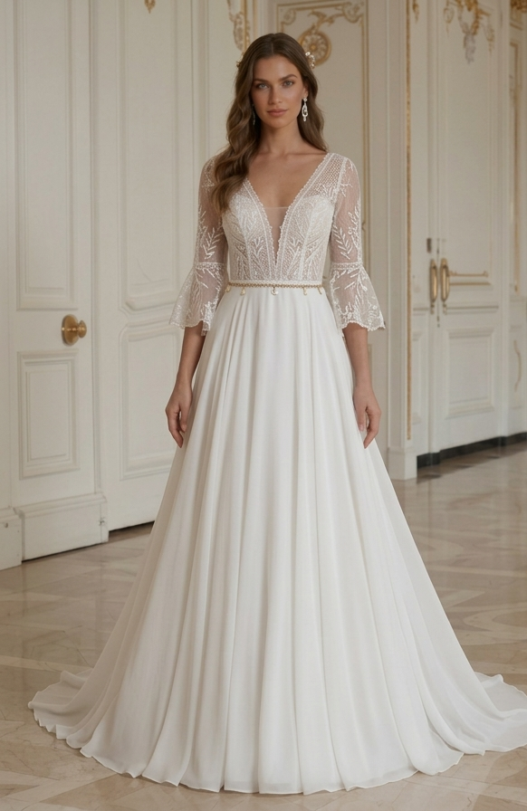 Rochie de mireasă pentru plajă pentru nuntă la stațiune