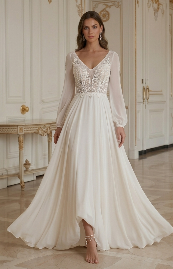 Rochie de mireasă pentru plajă la reducere Stil de plajă