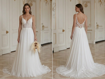 Beach Wedding Dress With Modern Beach Design