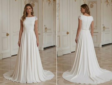 Beach Wedding Dress With Modest Beach Style