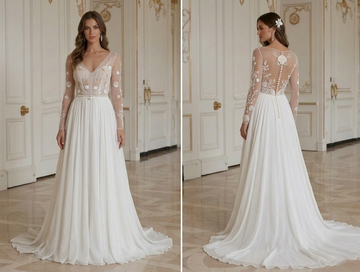 Beach Wedding Dress With Romantic Back Detail