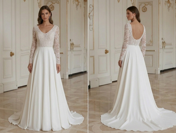 Robe de Mariée Plage avec Traîne Courte