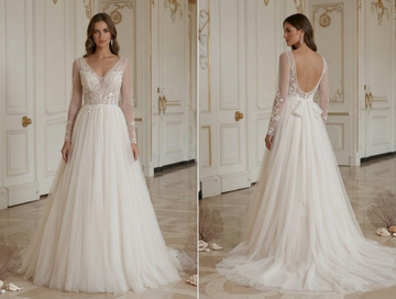Beach Wedding Dress With Soft Tulle Fabric