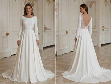Beach Wedding Dress With Stretch Fabric Comfort