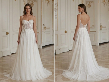 Beach Wedding Dress With Structured Bodice Bridal