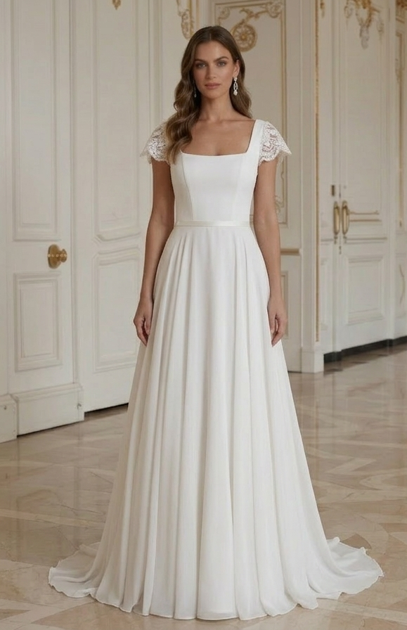 Rochie de mireasă de plajă cu stil atemporal ivoire
