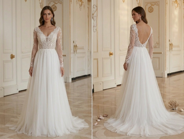 Beach Wedding Dress With Traditional Bridal Look