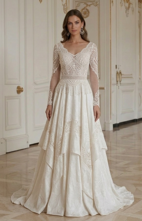 Boho Hochzeitskleid für Black-Tie Boho Hochzeit
