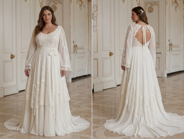 Boho Wedding Dress For Curvy Bride Comfortable Fit