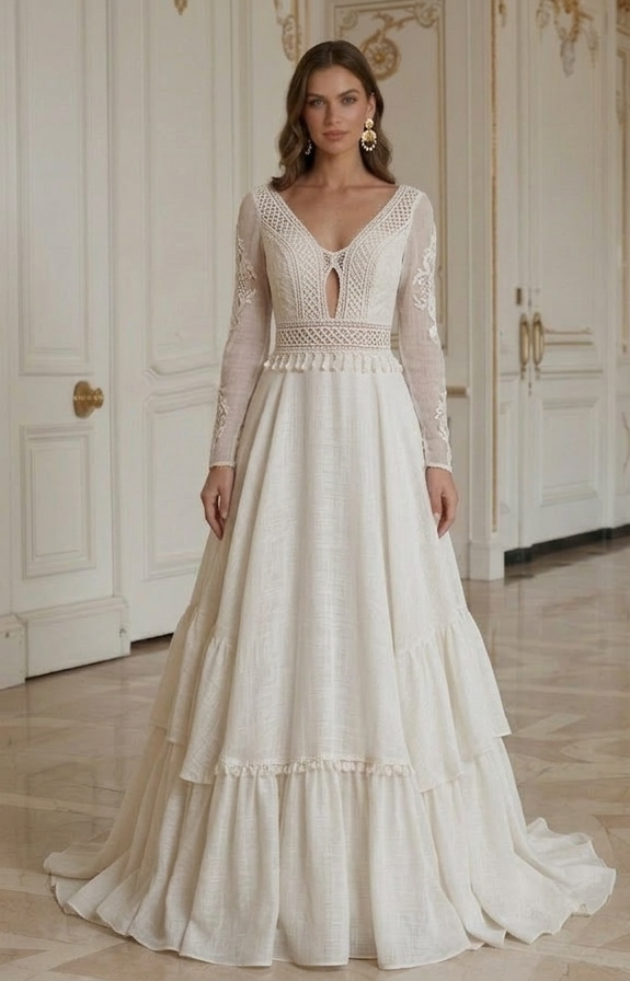 Boho Hochzeitskleid für elegante Boho Braut