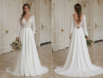 Boho Wedding Dress For Intimate Wedding Bridal