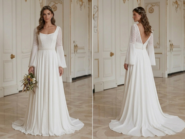 Vestido de Noiva Boho para Cerimónia Moderna