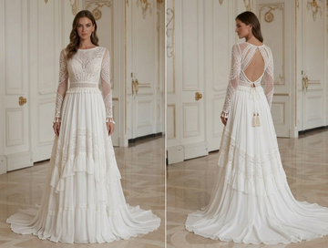 Boho Wedding Dress With Elegant Back Detail