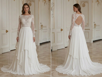 Abito da Sposa Boho con Silhouette Femminile