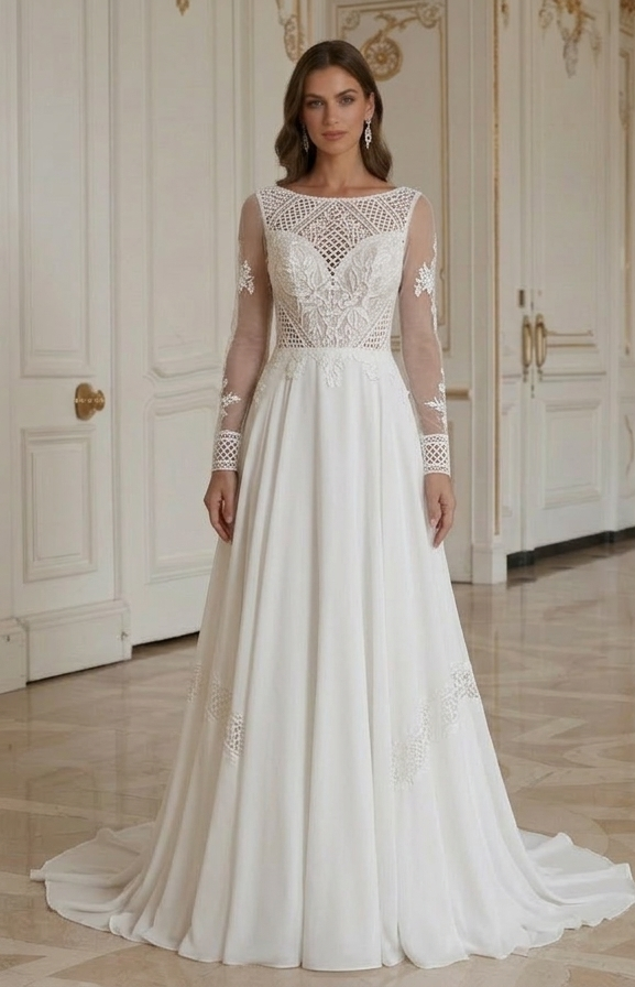 Boho Hochzeitskleid mit modernem Boho-Design